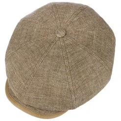 8 Panel Merrick Leinen Flatcap By Stetson