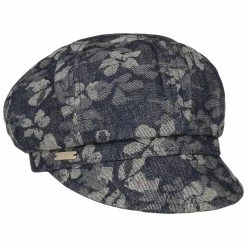 Denim Flowers Ballonmütze By Seeberger -Stetson Speichern Denim Flowers Ballonmuetze by Seeberger denim.64890 rf38