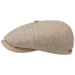 Hatteras Colin Stripes Flatcap By Stetson -Stetson Speichern Hatteras Colin Stripes Flatcap by Stetson beige.60738 rf15