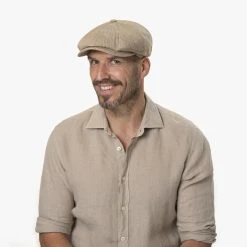 Hatteras Colin Stripes Flatcap By Stetson -Stetson Speichern Hatteras Colin Stripes Flatcap by Stetson.60738 8