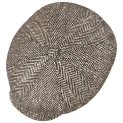 Hatteras Herringbone Silk Flatcap By Stetson