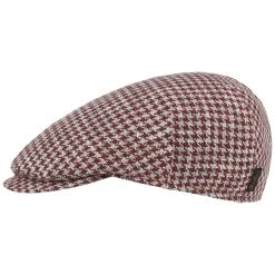 Houndstooth Summer Flatcap By Borsalino -Stetson Speichern Houndstooth Summer Flatcap by Borsalino bordeaux.62361 rf27