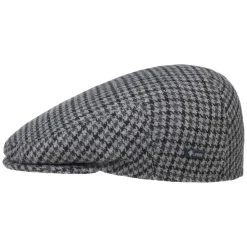 Inglese Classic Herringbone Flatcap By Lipodo -Stetson Speichern Inglese Classic Herringbone Flatcap by Lipodo grau schwarz.51671 rf185