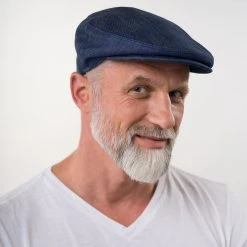 Inglese Jeans Flatcap By Lipodo -Stetson Speichern Inglese Jeans Flatcap by Lipodo.44637 8