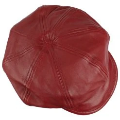 Leder Ballonmütze By Seeberger -Stetson Speichern Leder Ballonmuetze by Seeberger rot.54716 1rf3