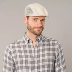 Leinen Flatcap Mit Netzeinsatz By Lierys -Stetson Speichern Leinen Flatcap mit Netzeinsatz by Lierys.53380 8