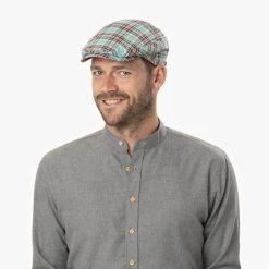Alfonso DEste Mint Check Flatcap By Alfonso D´Este -Stetson Speichern Mint Check Flatcap by Alfonso D Este.59002 8