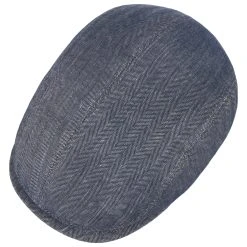 New Herringbone Leinen Flatcap By Borsalino