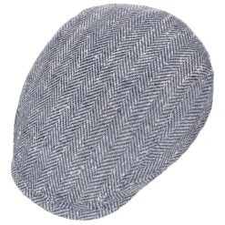 New Herringbone Silk Flatcap By Stetson