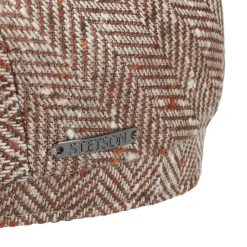 New Herringbone Silk Flatcap By Stetson -Stetson Speichern New Herringbone Silk Flatcap by Stetson rot.60745 4rf3