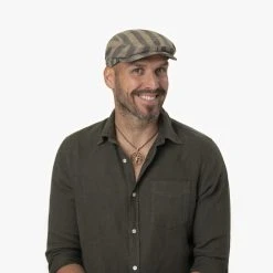 Talcott Stripes Flatcap By Stetson -Stetson Speichern Talcott Stripes Flatcap by Stetson.60747 8