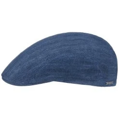 Tevalo Leinen Flatcap By Stetson -Stetson Speichern Tevalo Leinen Flatcap by Stetson blau meliert.60740 rf36