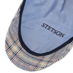 Texas Colour Check Leinen Flatcap By Stetson -Stetson Speichern Texas Colour Check Leinen Flatcap by Stetson blau.60850 2rf2