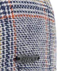 Texas Colour Check Leinen Flatcap By Stetson -Stetson Speichern Texas Colour Check Leinen Flatcap by Stetson blau.60850 4rf2