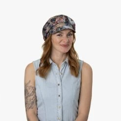 Tivena Flower Ballonmütze By Seeberger -Stetson Speichern Tivena Flower Ballonmuetze by Seeberger.64894 7