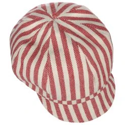 Tropy Stripe Ballonmütze By Seeberger -Stetson Speichern Tropy Stripe Ballonmuetze by Seeberger rot.61517 1rf3