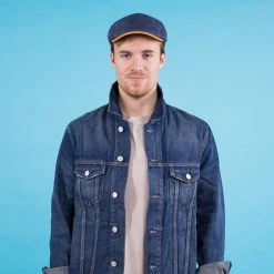 Twotone Jeans Leinen Flatcap By Lierys -Stetson Speichern Twotone Jeans Leinen Flatcap by Lierys.53397 8