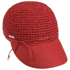 Uni Rollable Crochet Cap By Seeberger -Stetson Speichern Uni Rollable Crochet Cap by Seeberger rot.50846 1rf3