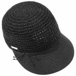 Uni Rollable Crochet Cap By Seeberger -Stetson Speichern Uni Rollable Crochet Cap by Seeberger schwarz.50846 1rf4